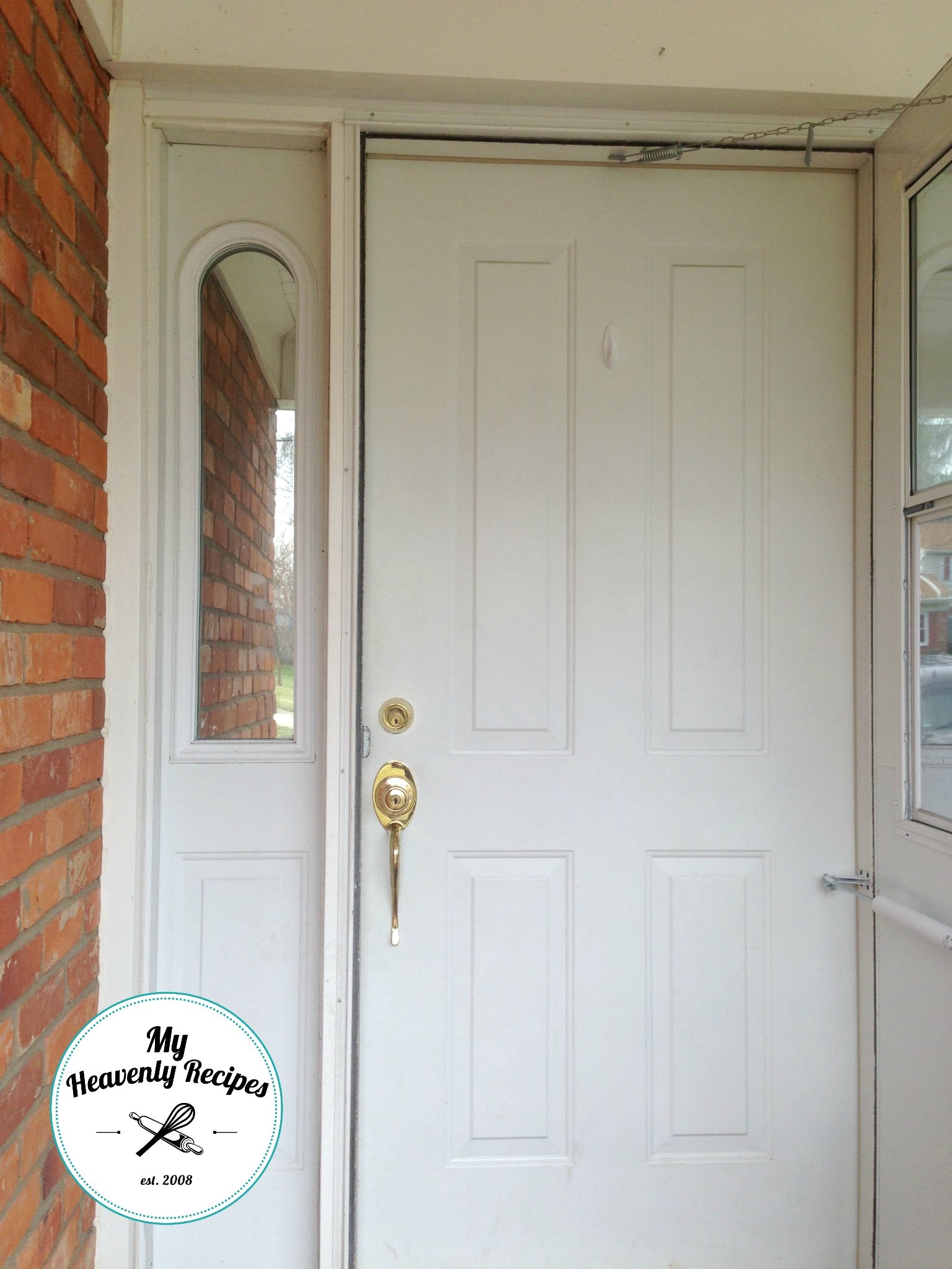Chalk Painted Front Door (DIY Tutorial) My Heavenly Recipes