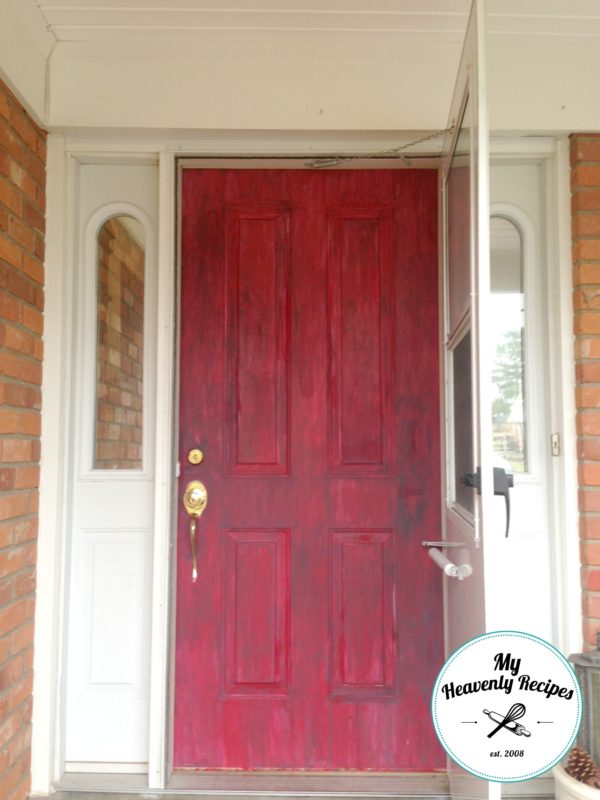 Chalk Painted Front Door (DIY Tutorial) My Heavenly Recipes