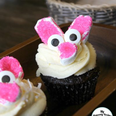 Easter bunny cupcakes