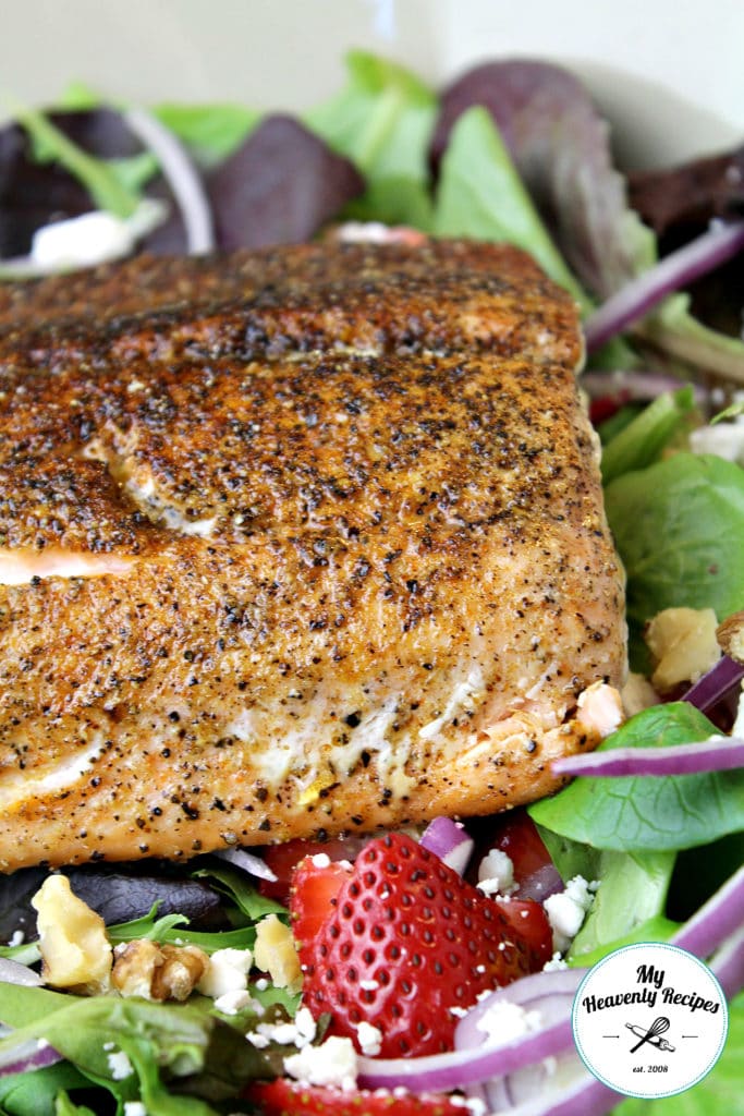 Strawberry Fields Salmon Salad recipe image