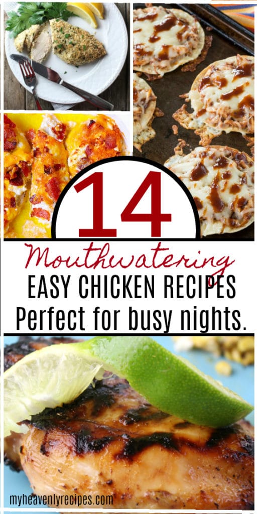 Try these easy chicken recipes the next time you have a jam packed schedule.
