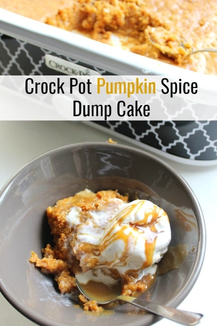 Crock Pot Pumpkin Spice Dump Cake + Video