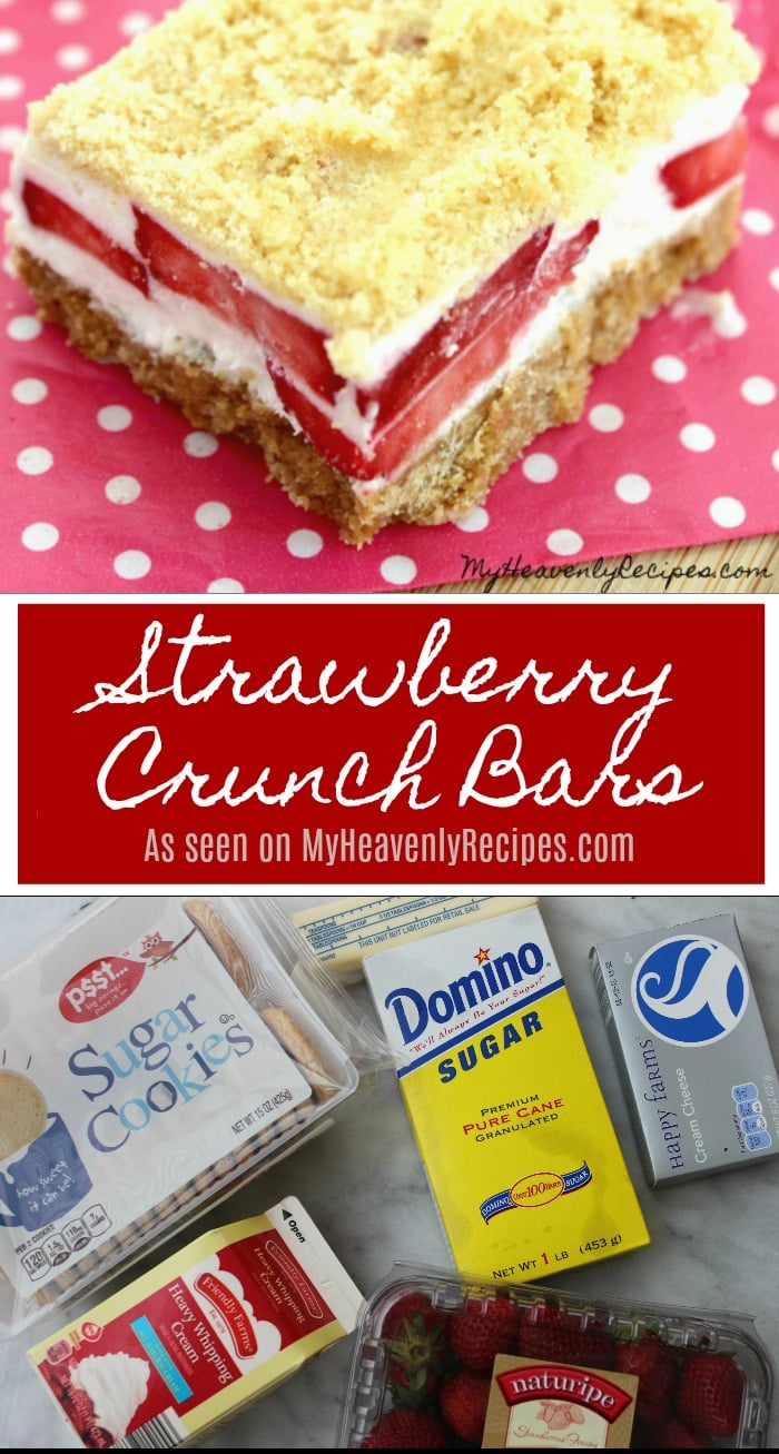 Strawberry Crunch Bars are a perfect dessert recipe to get the kids involved with making!