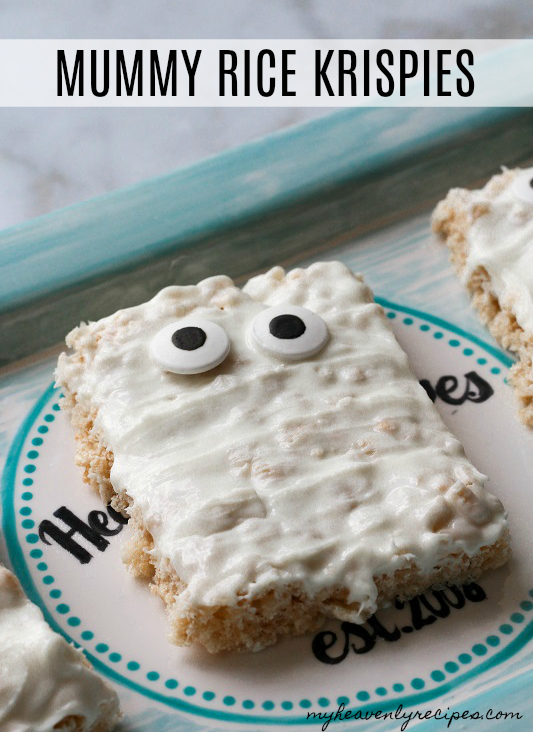 Mummy Rice Krispies are a spooky treat while being delicious!
