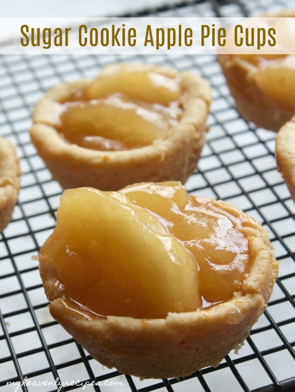 titled image (and shown): Sugar Cookie Apple Pie Cups