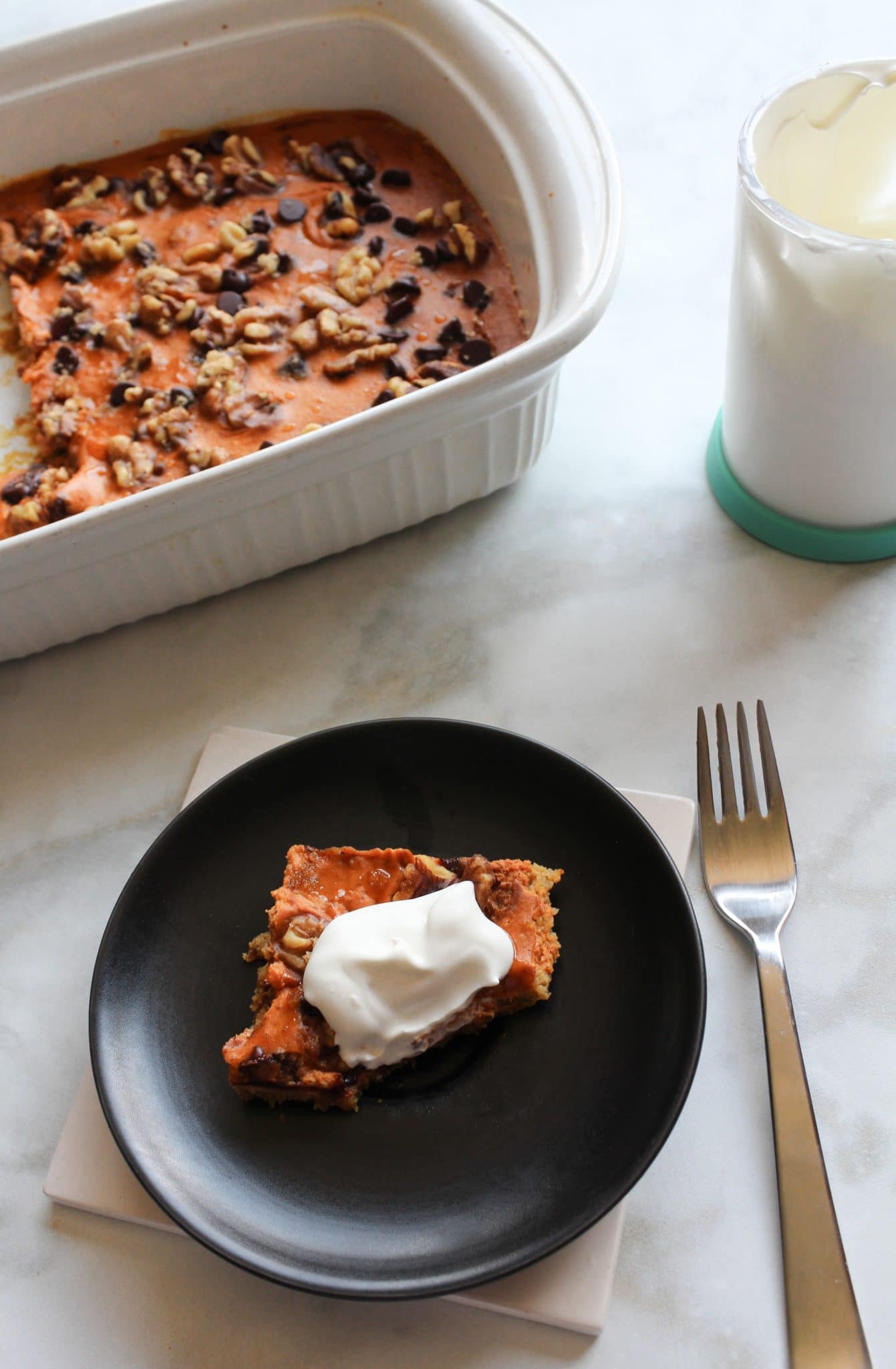 These Chocolate Chip Pumpkin Pie bars are a easy dessert recipe to enjoy with family and friends this fall.