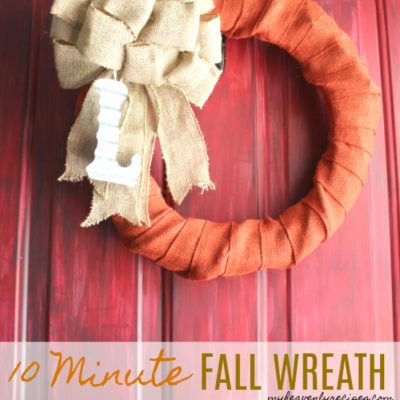 Take your wreath from summer to fall in just 10 minutes with 3 simple supplies!