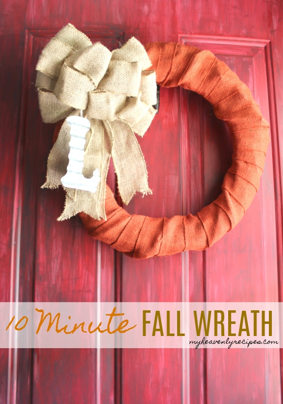 10 Minute Fall Burlap Wreath + Video