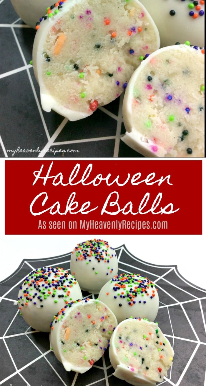 Grab the kids and a few ingredients for these Halloween Inspired Cake Balls. They are the perfect after school snack or dessert for your Halloween Party!