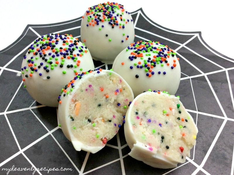 Grab the kids and a few ingredients for these Halloween Inspired Cake Balls.