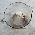pumpkin coffee cake glaze in mixing bowl