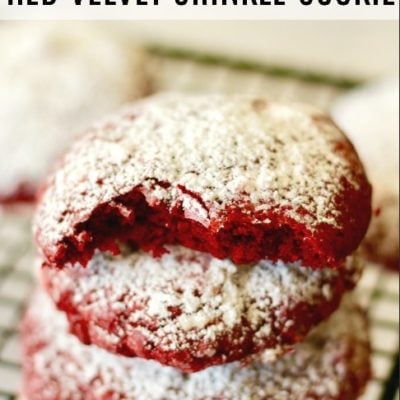 red velvet crinkle cookie feature image