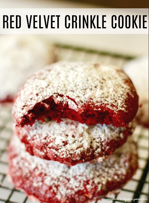 red velvet crinkle cookie feature image