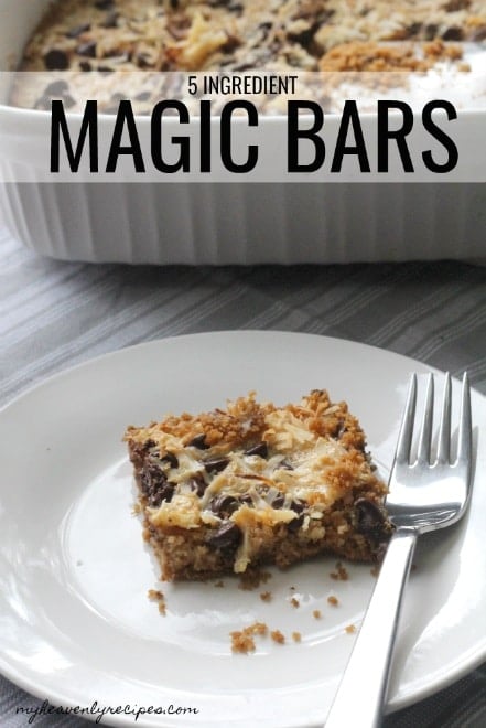 titled image (and shown): 5-Ingredient Magic Bars recipe