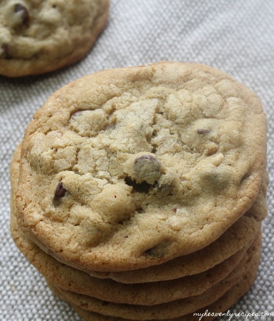 bakery style chewy chocolate chip cookies with pecans