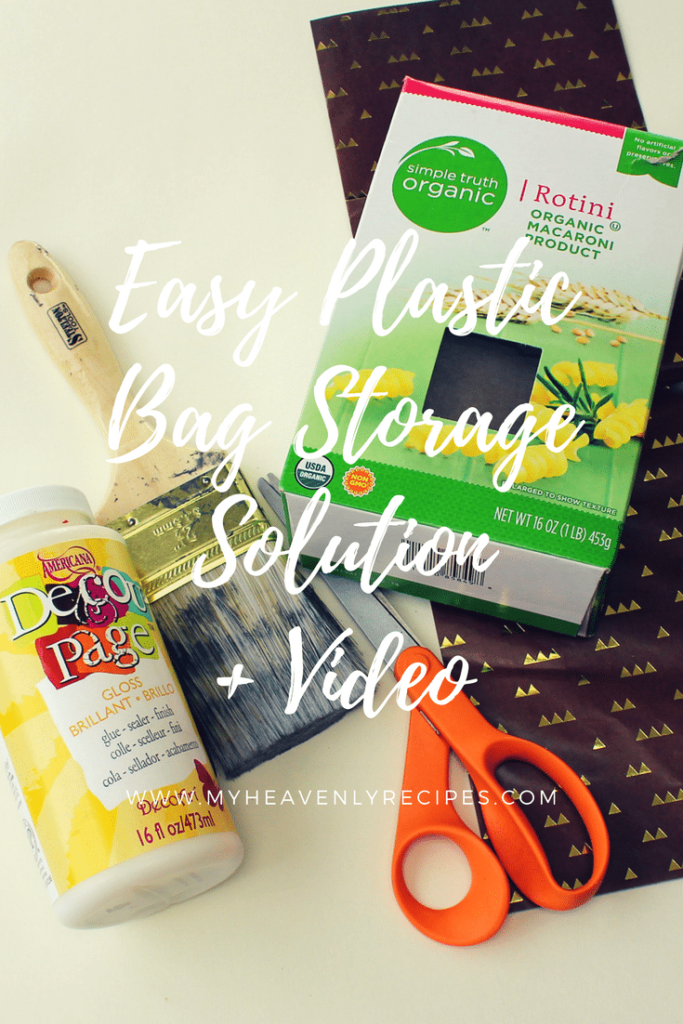 Plastic Bag Holder Easy Storage Solution + Video My Heavenly Recipes