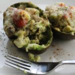 Breakfast Avocado Stuffed with Sausage and Eggs