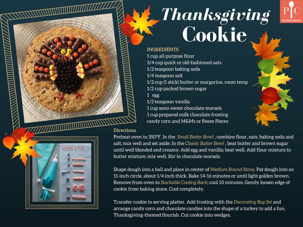 Surprise family with this Thanksgiving Day Cookie Cake. I bet the kids will enjoy it!