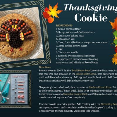 Thanksgiving Day Cookie recipe card