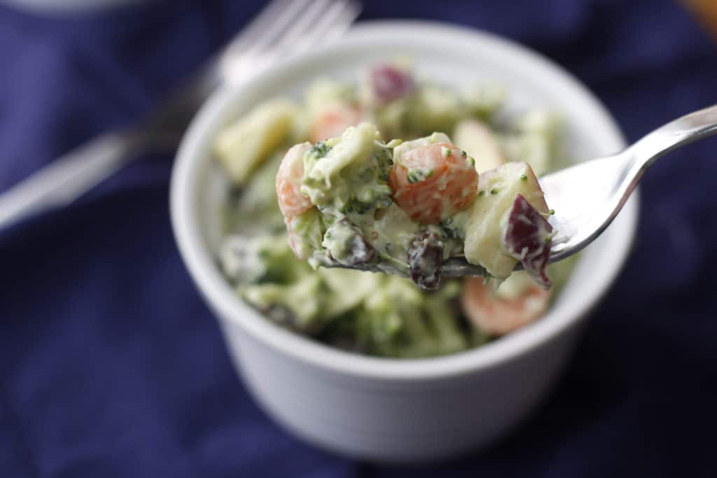 My Broccoli Apple Salad all served up and ready to go!