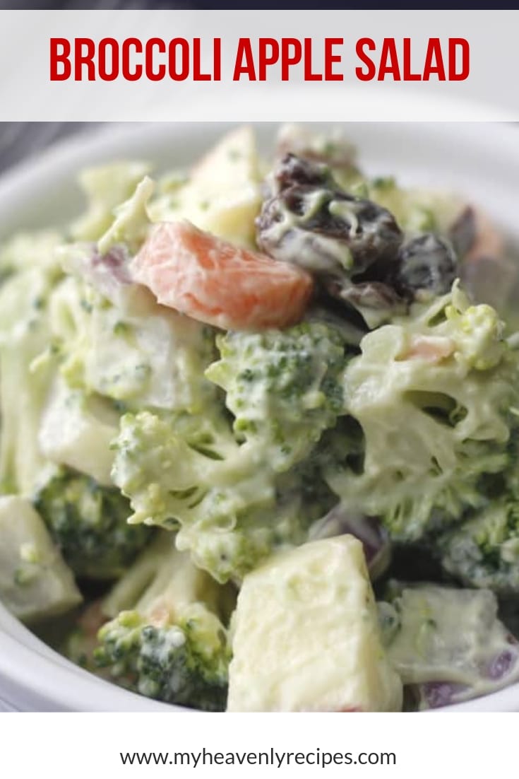 Broccoli Apple Salad with Avocado Dressing + Video My Heavenly Recipes