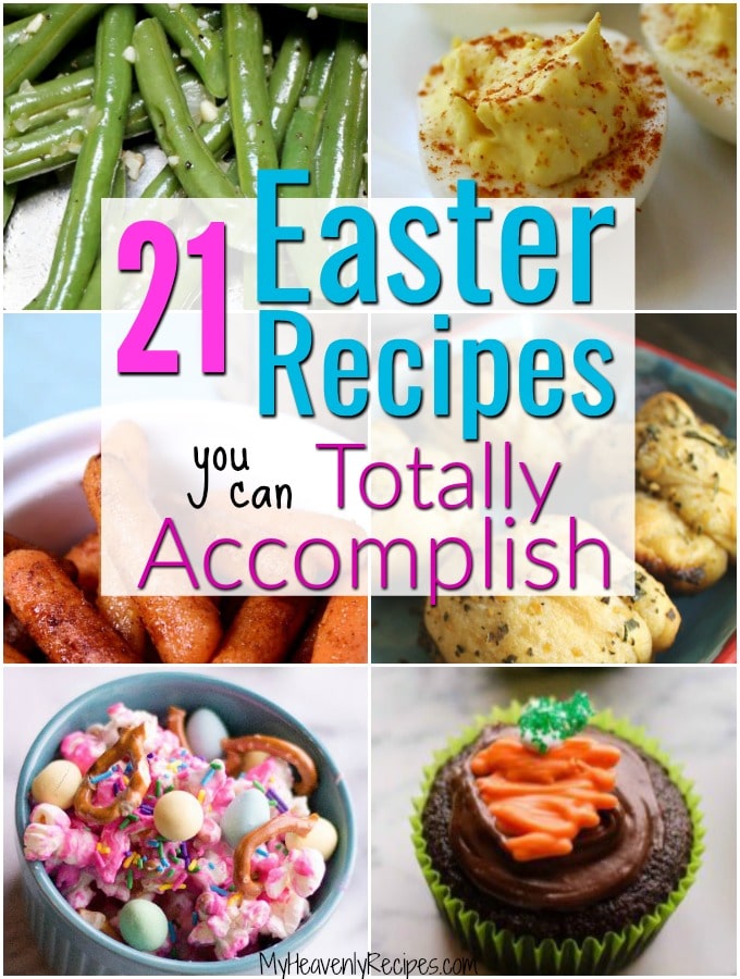 titled photo collage of easy Easter recipes