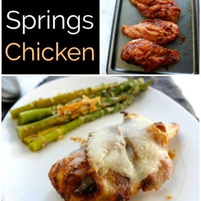 Alice springs chicken dinner - chicken topped with bacon and cheese