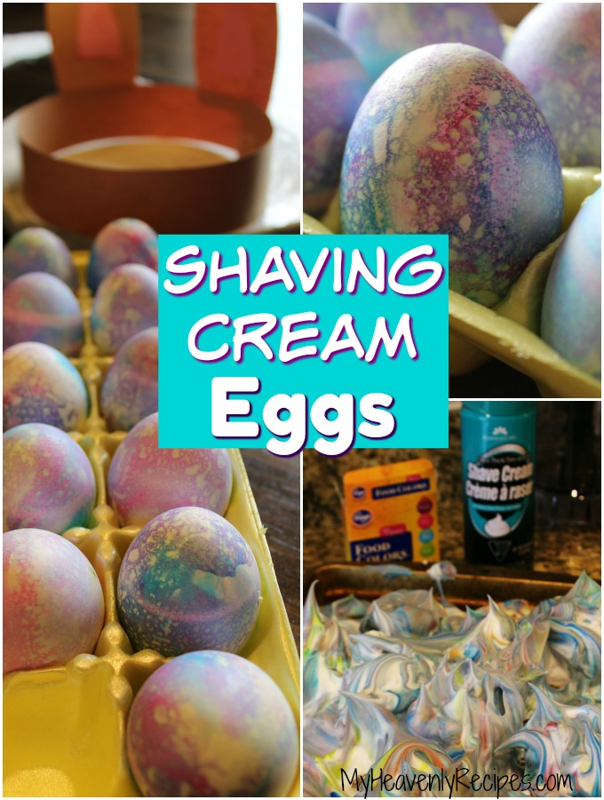 shaving cream eggs image showing how to make shaving cream eggs