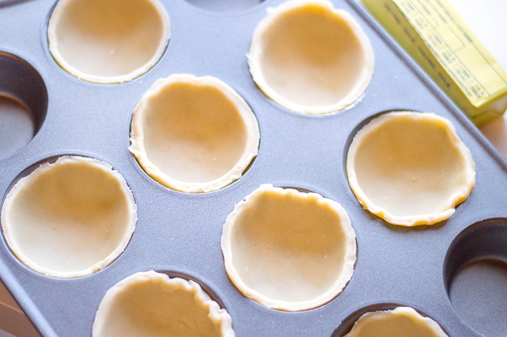 pie shell in muffin tin