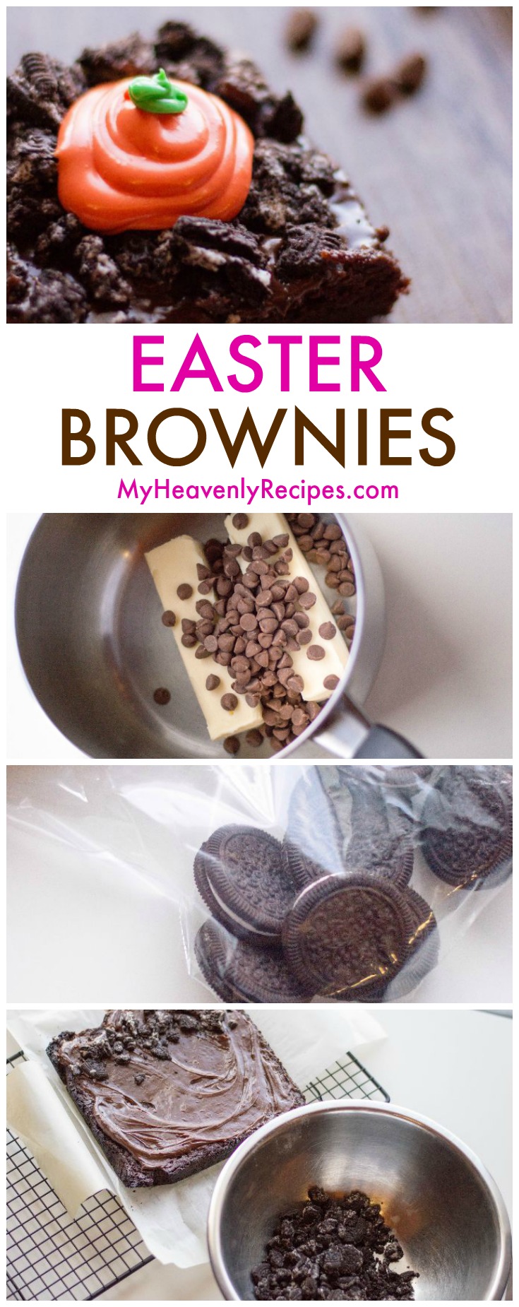 Carrots in the Dirt Easter Brownies cute Easter dessert idea My