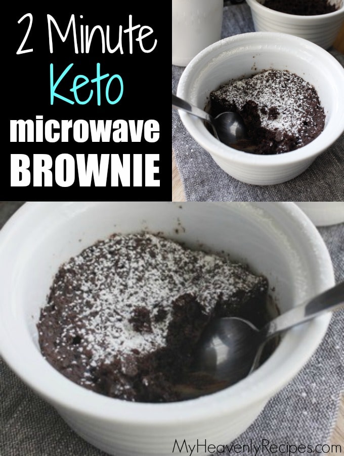 2 Minute Keto Microwave Brownie My Heavenly Recipes