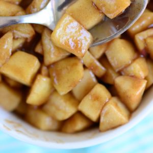 These Cinnamon Apples are a quick and easy way to add a fruit to your table. You just might make this a regular treat at your house!