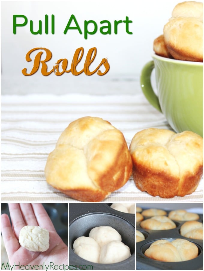 pull apart rolls with in process shots