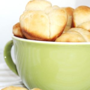 pull apart rolls in green bowl and napkin facebook image