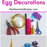 unicorn egg decoration long pin showcasing step by steps to this easy craft