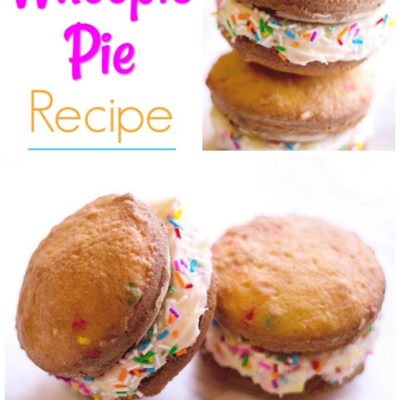 collage of whoopie pie recipe pies with sprinkles on the side