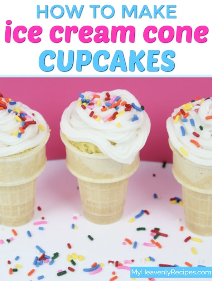 Funfetti Ice Cream Cone Cupcakes - xoxoBella