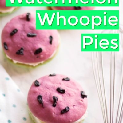 watermelon whoopie pies with whisk