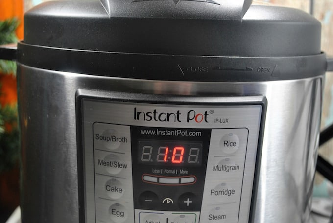 Select High Pressure and set the timer for 10 minutes.