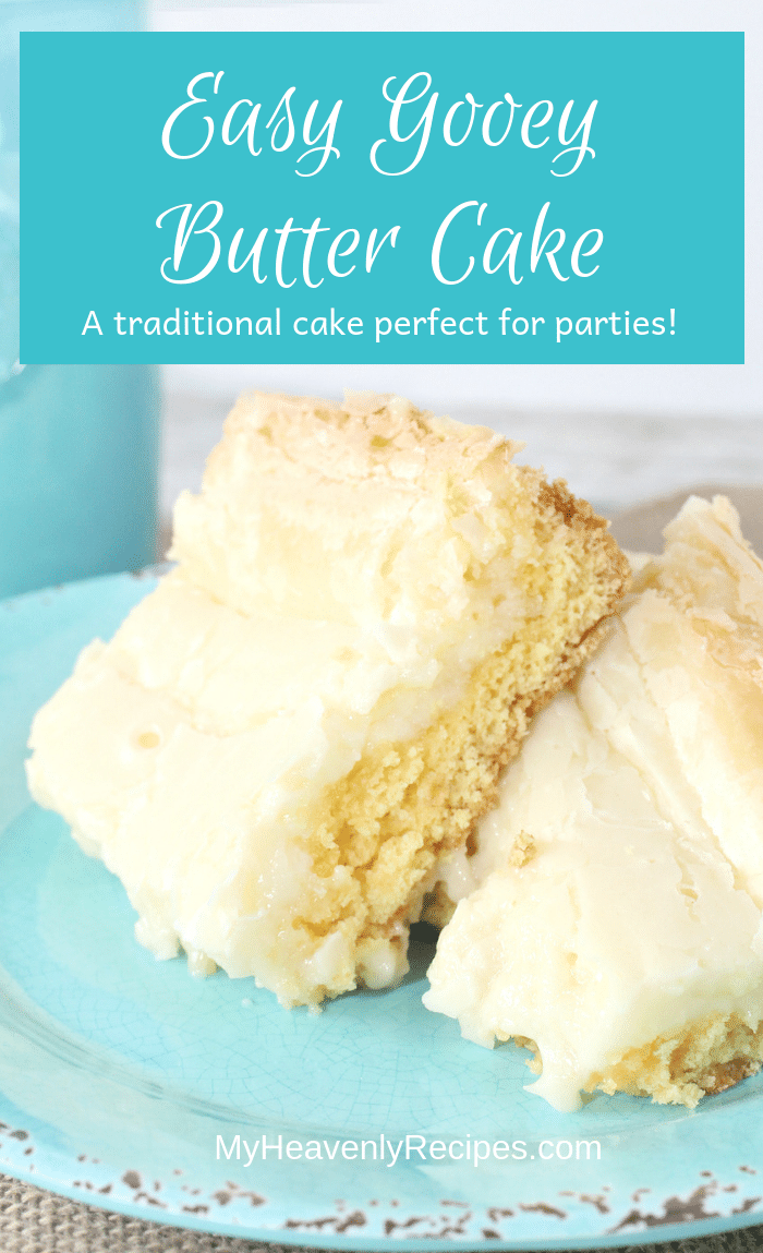 Liven up your parties with this Easy Gooey Butter Cake! Your family and guests will be coming back for more ooey gooey goodness.