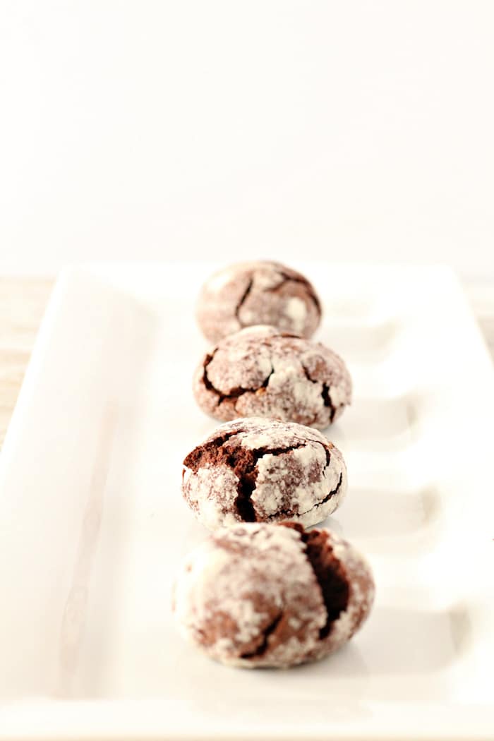 Chocolate Pecan Crinkle Cookies