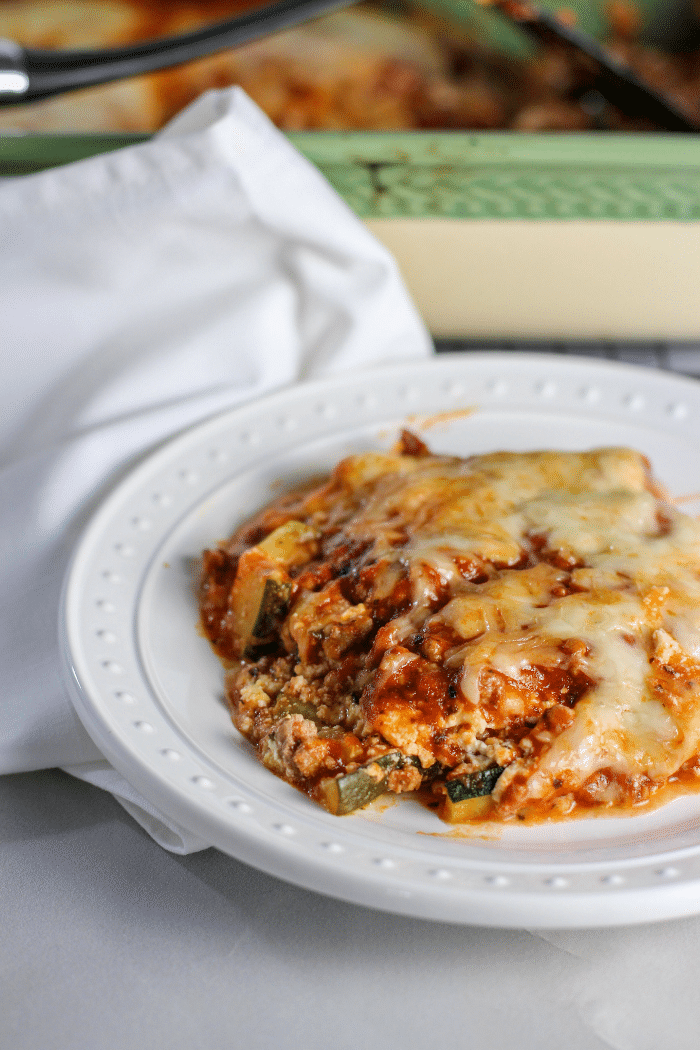 This Homemade Zucchini Lasagna is sure to get more greens into your family’s diet!