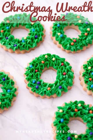 Christmas Wreath Cookies with Text