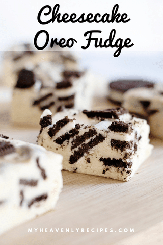 oreo cheese fudge with text