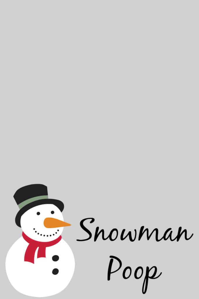 snowman poop free printable