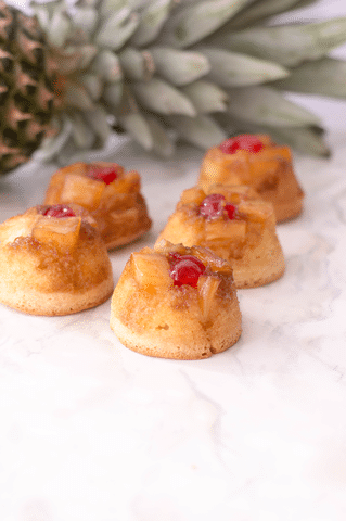 mini pineapple upside down cakes with pineapple