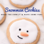 snowman cookies with text