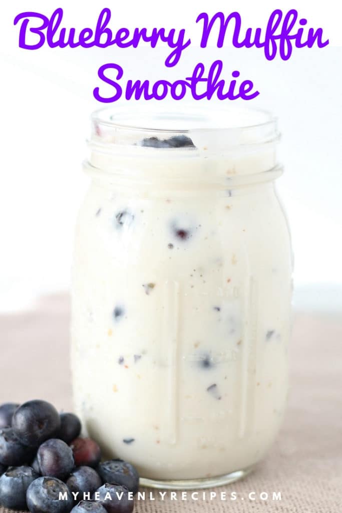 blueberry smoothie with text