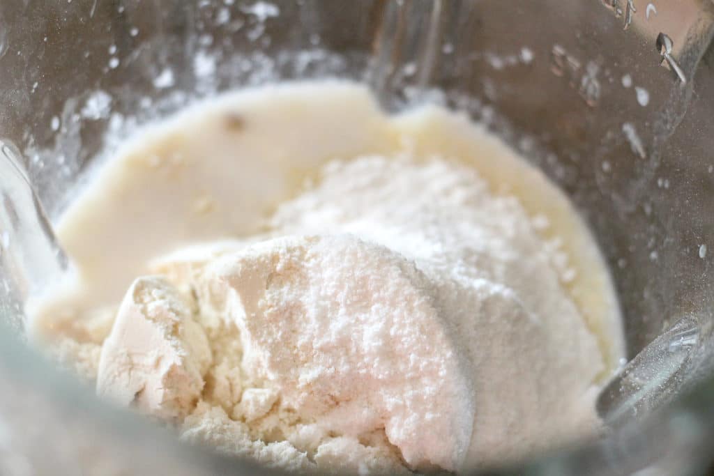 amandel melk, cheesecake pudding mix, 