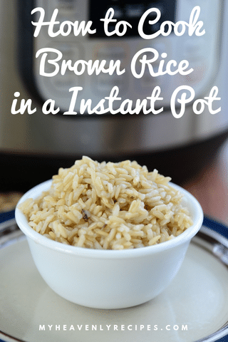 instant pot brown rice with text